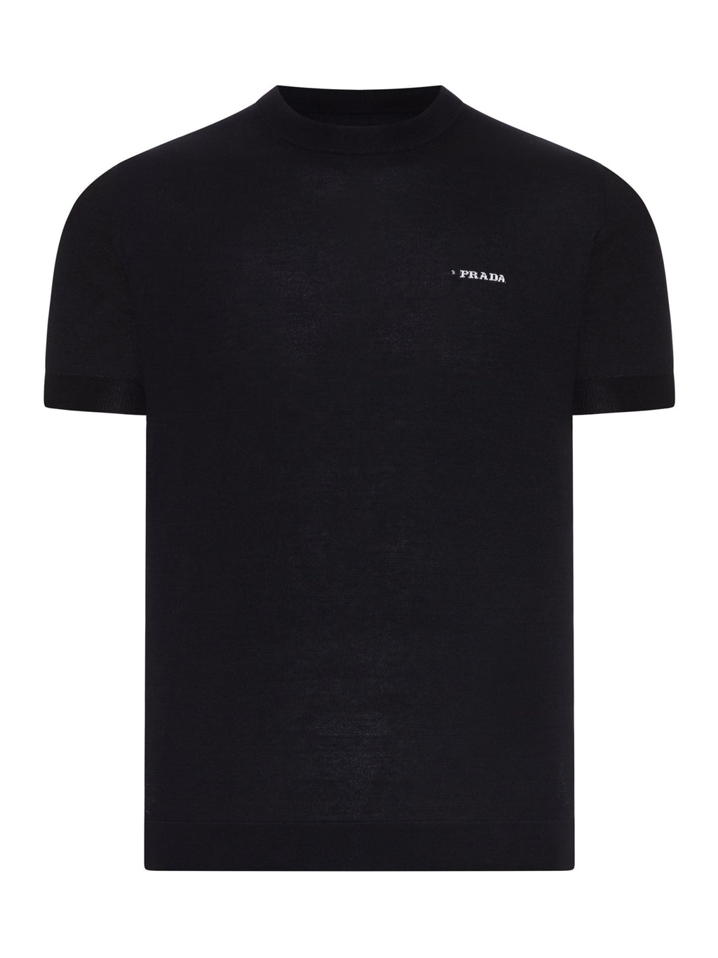 Оригінальна Crew Neck Cotton Sweater Prada – боковий вид