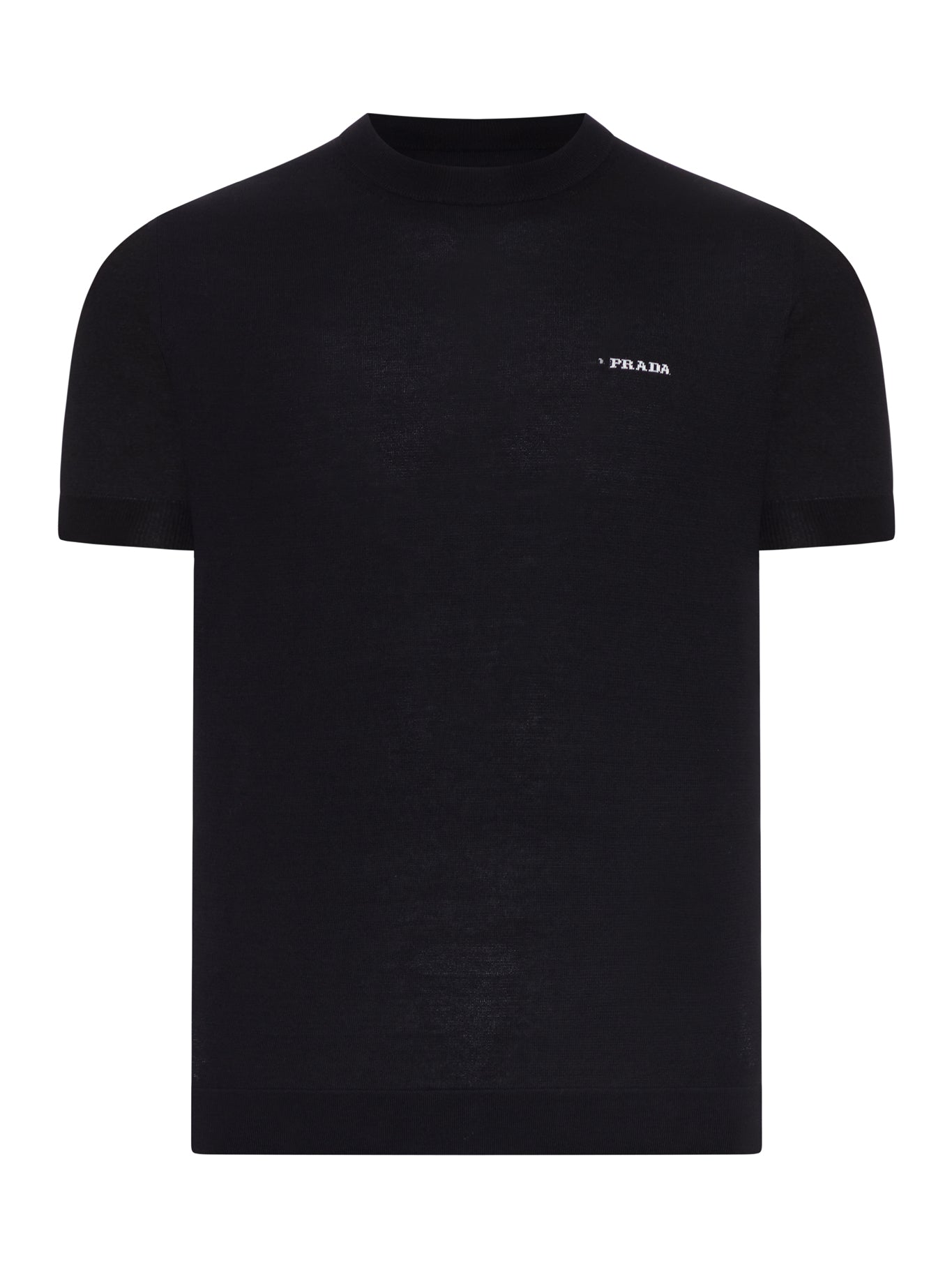 Оригінальна Crew Neck Cotton Sweater Prada – боковий вид