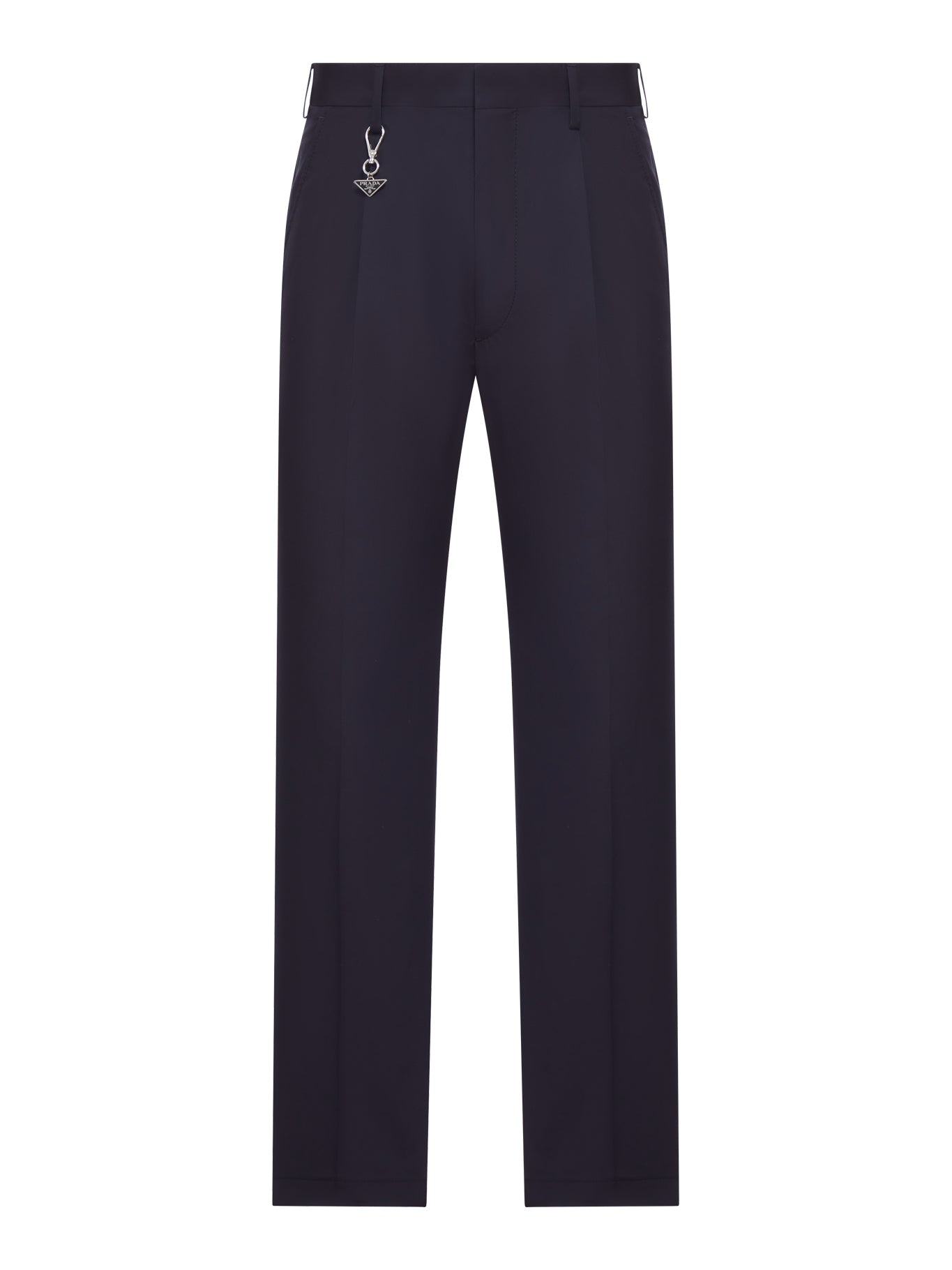 Tailored Cotton Poplin Trousers Prada – Гарантія оригінальності – боковий вид