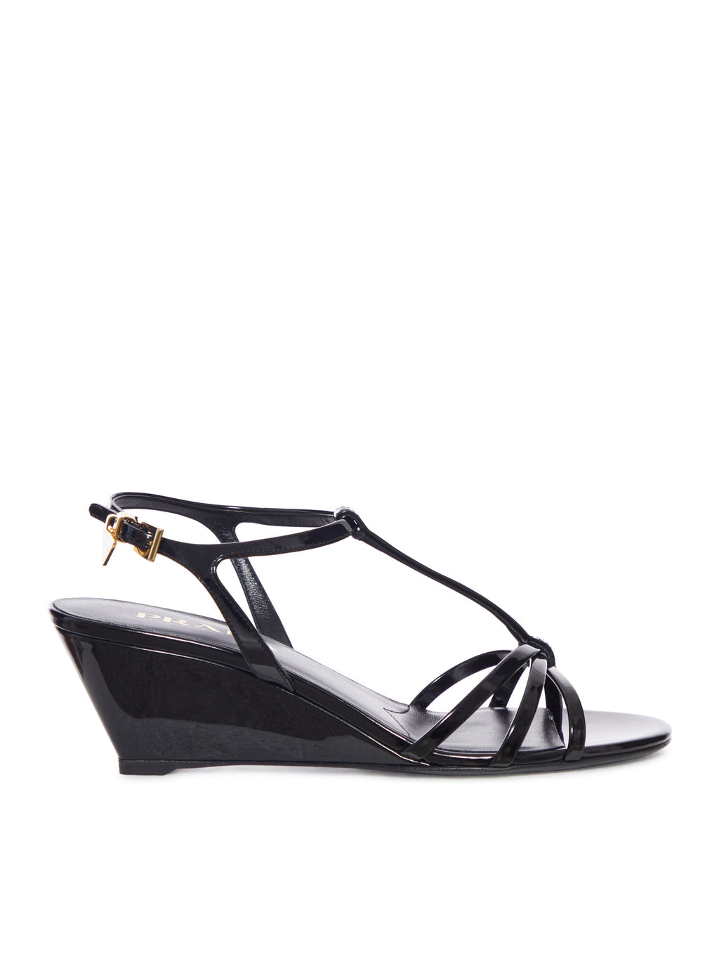 Patent Leather Wedge Sandals Prada оригінал – Купити в Україні – боковий вид