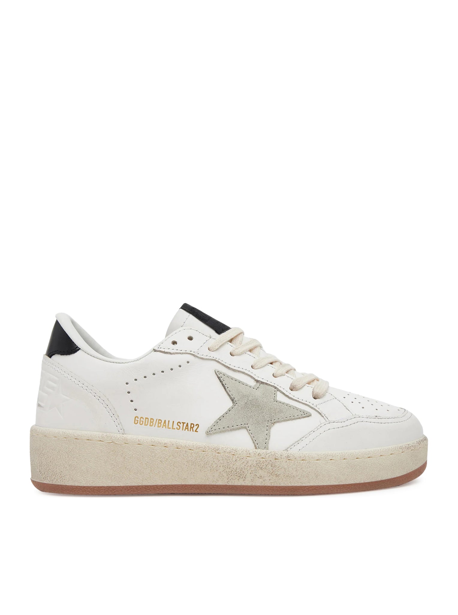 Ball Star With Ice Suede Star And Black Leather Heel Golden goose – Гарантія оригінальності – боковий вид