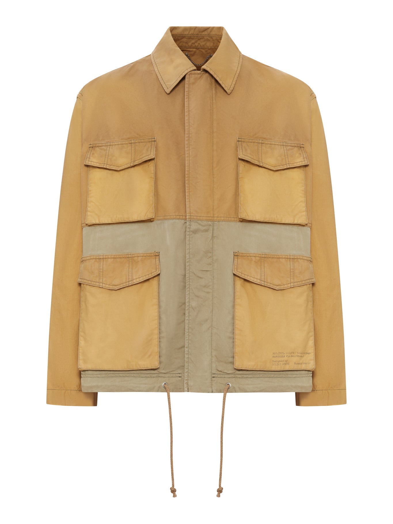 Color Block Cotton Utility Jacket Golden goose оригінал – Купити в Україні – боковий вид