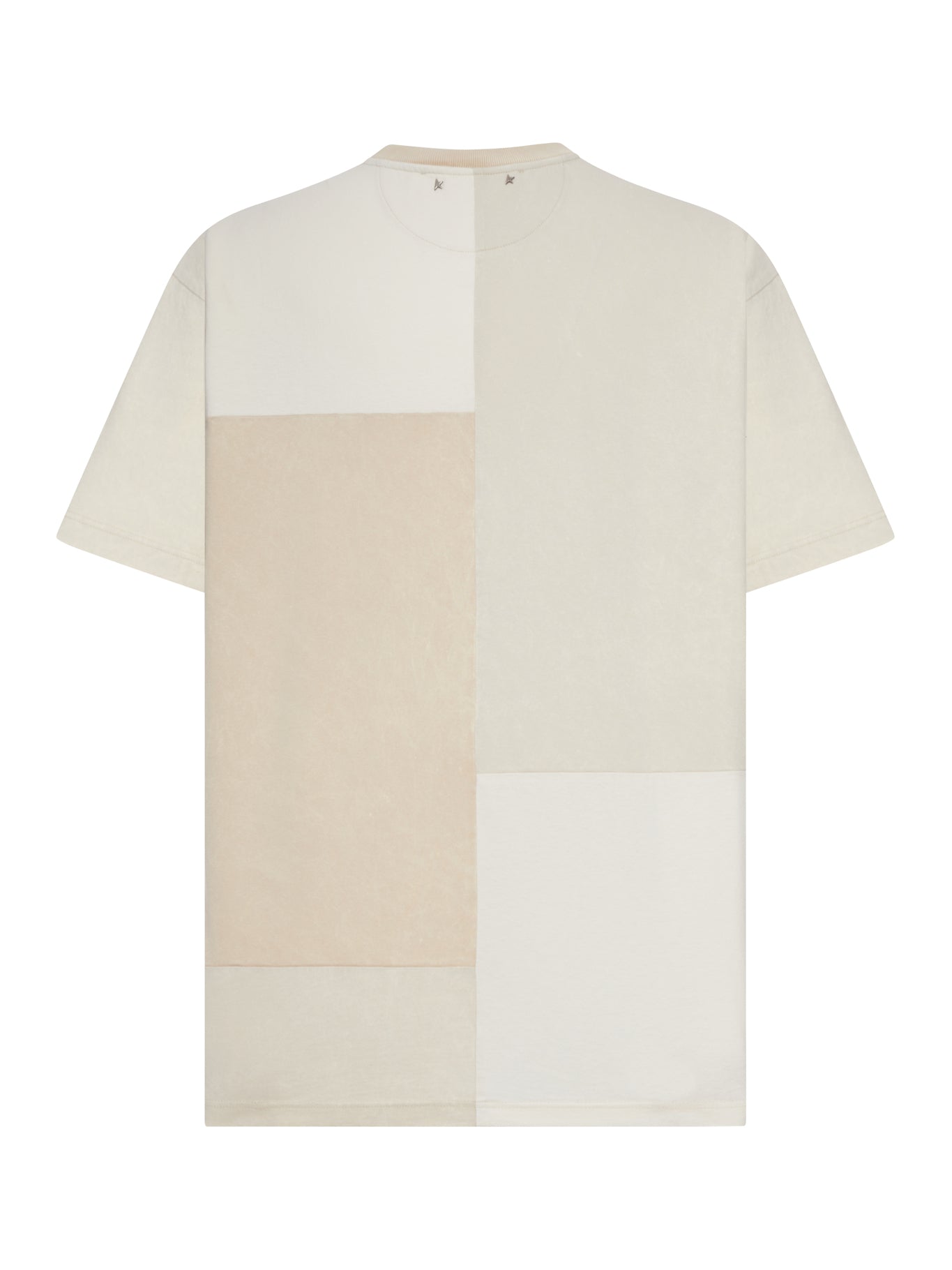 Cotton Jersey T-Shirt With Patchwork Effect Golden goose оригінал – Купити в Україні – вид ззаду