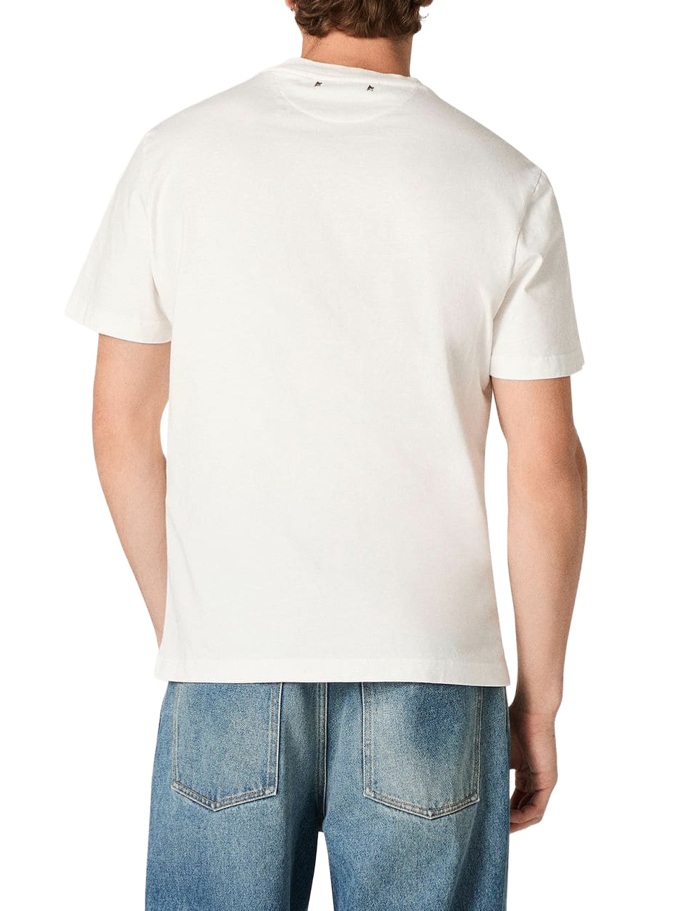 Оригінальна Vintage White Cotton Jersey T-Shirt Golden goose – збільшений вид