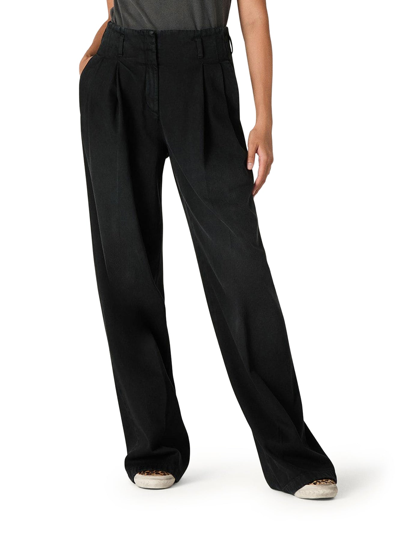 Black Cotton Denim Trousers With Lived-In Treatment Golden goose оригінал – Купити в Україні – детальний вид
