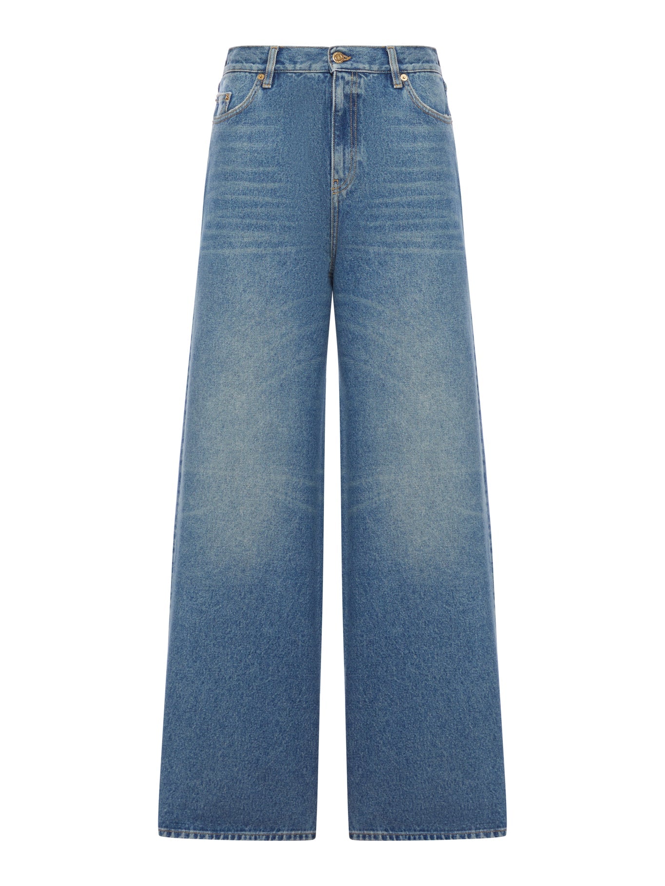 Wide Leg Five-Pocket Jeans Golden goose – Гарантія оригінальності – боковий вид