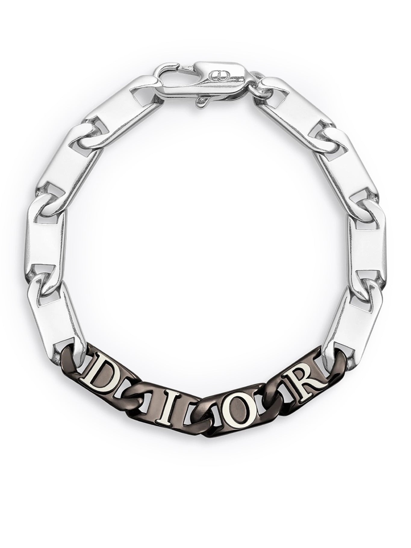 Brass Link Bracelet With Silver And Ruthenium Finish Dior оригінал – Купити в Україні – боковий вид