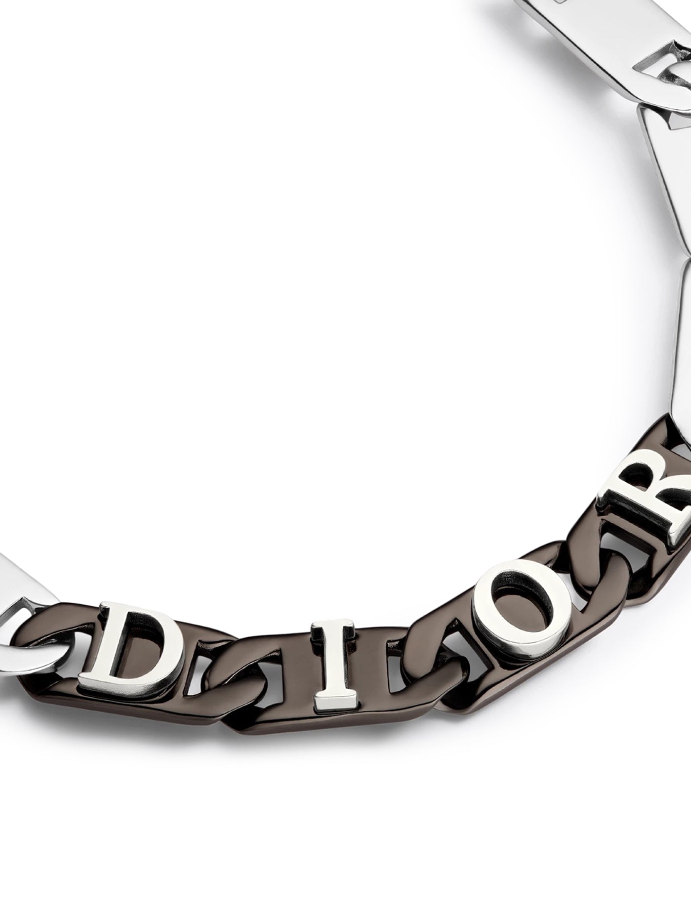 Brass Link Bracelet With Silver And Ruthenium Finish Dior оригінал – Купити в Україні – вид ззаду