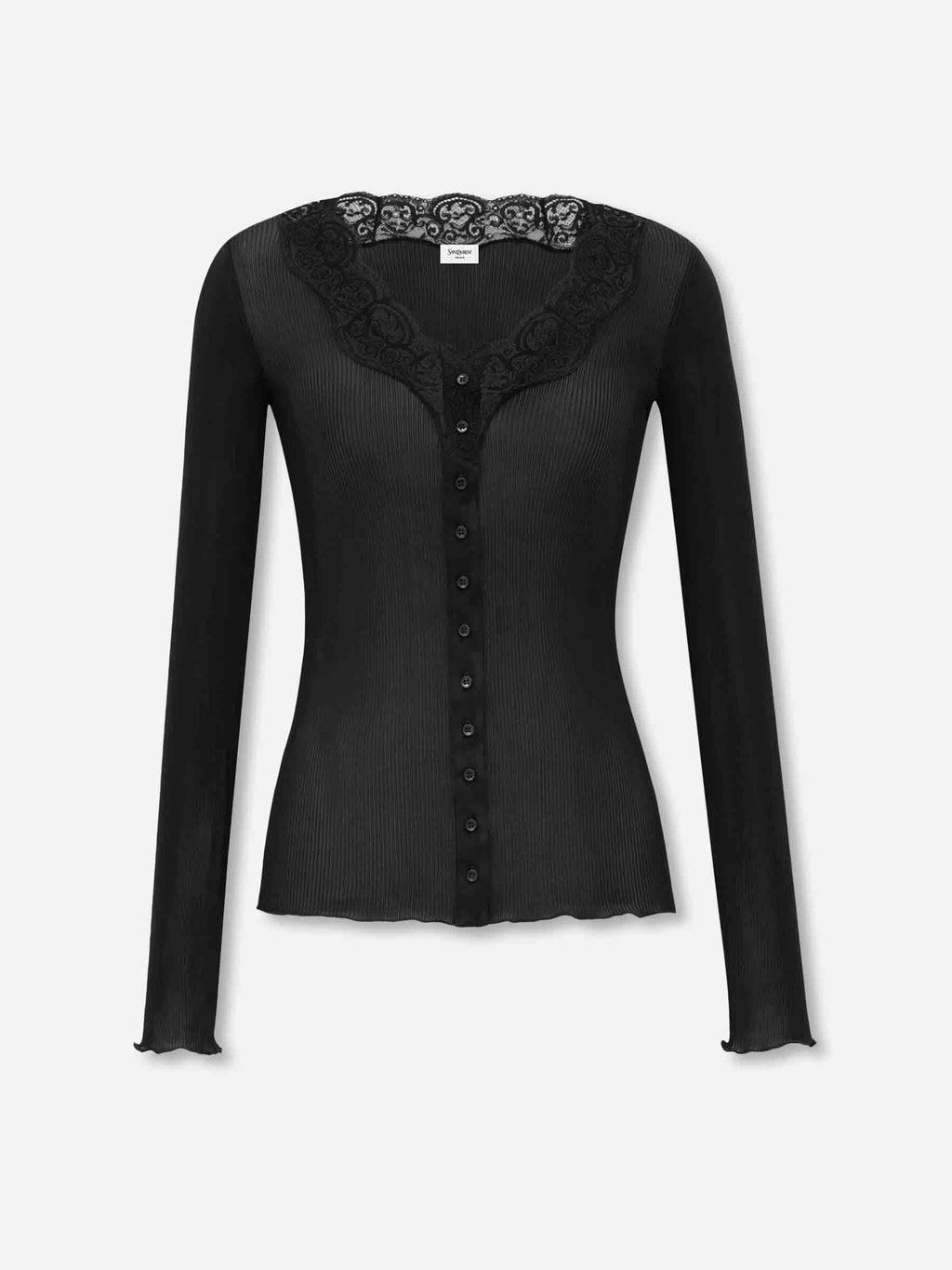 Lace Silk Cardigan Saint laurent оригінал – Купити в Україні – боковий вид