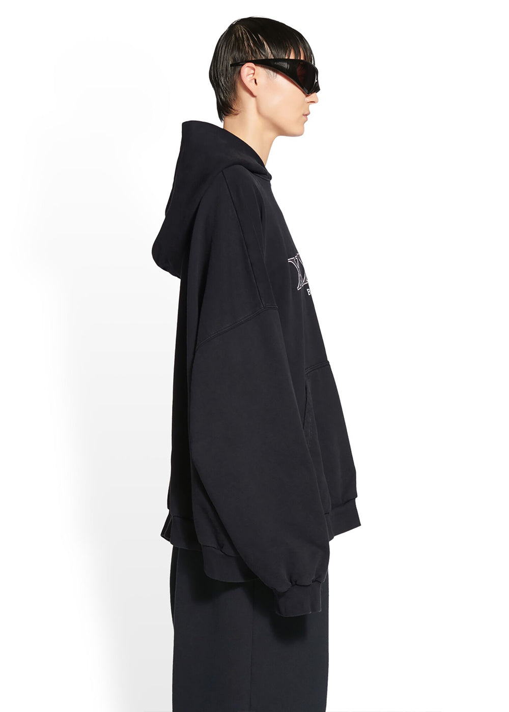 Black Large Fit Hoodie Balenciaga – Гарантія оригінальності – збільшений вид
