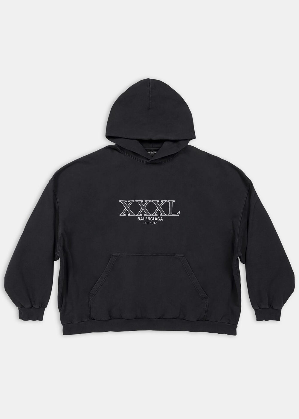 Black Large Fit Hoodie Balenciaga – Гарантія оригінальності – боковий вид