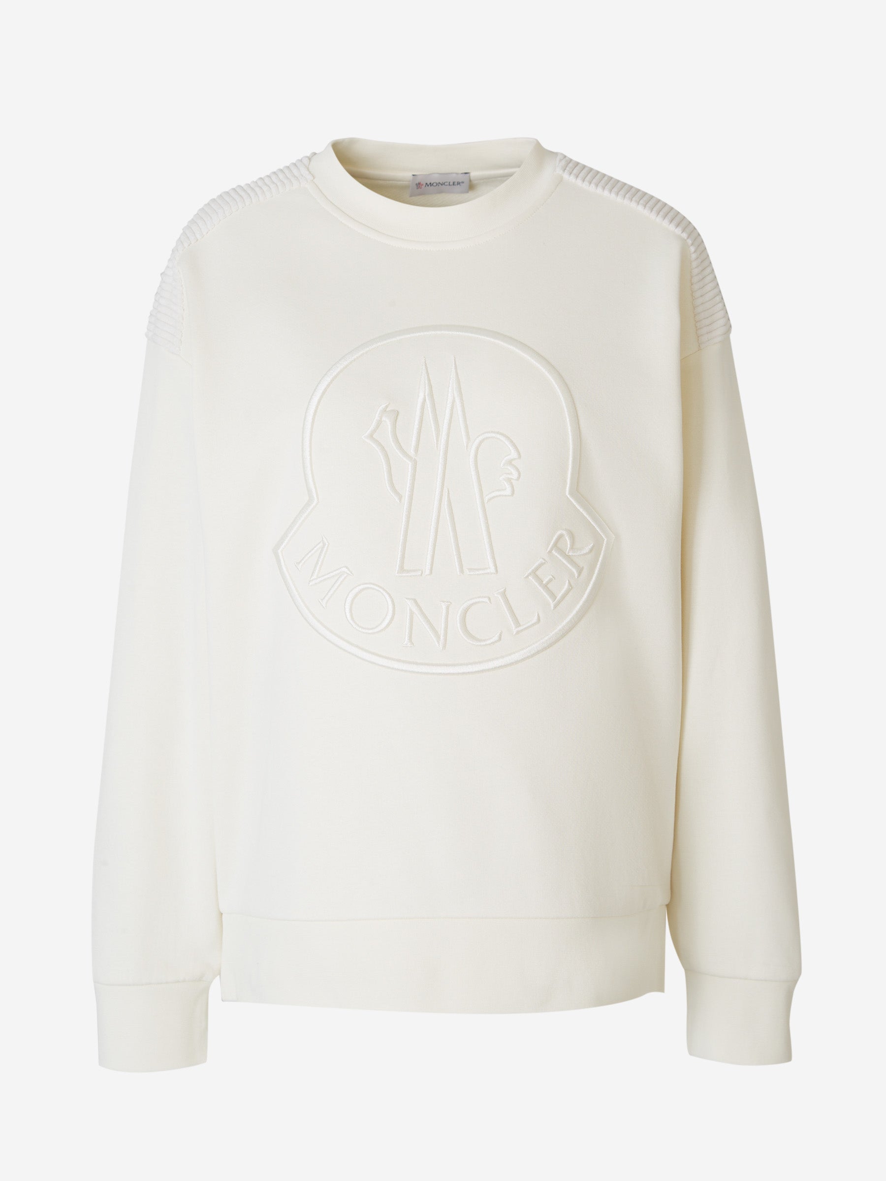 Logo Cotton Sweatshirt Moncler – Гарантія оригінальності – боковий вид - MONCLER