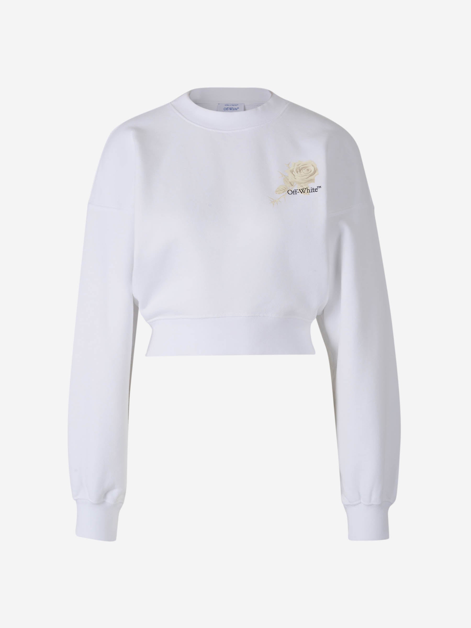 Crew Neck Sweatshirt Off-white – Гарантія оригінальності – боковий вид