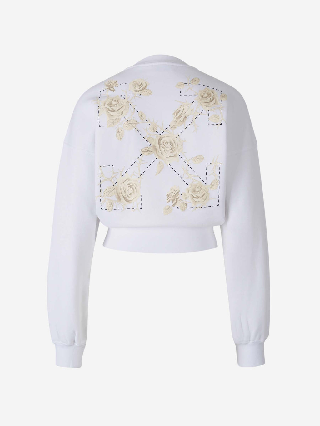 Crew Neck Sweatshirt Off-white – Гарантія оригінальності – вид ззаду
