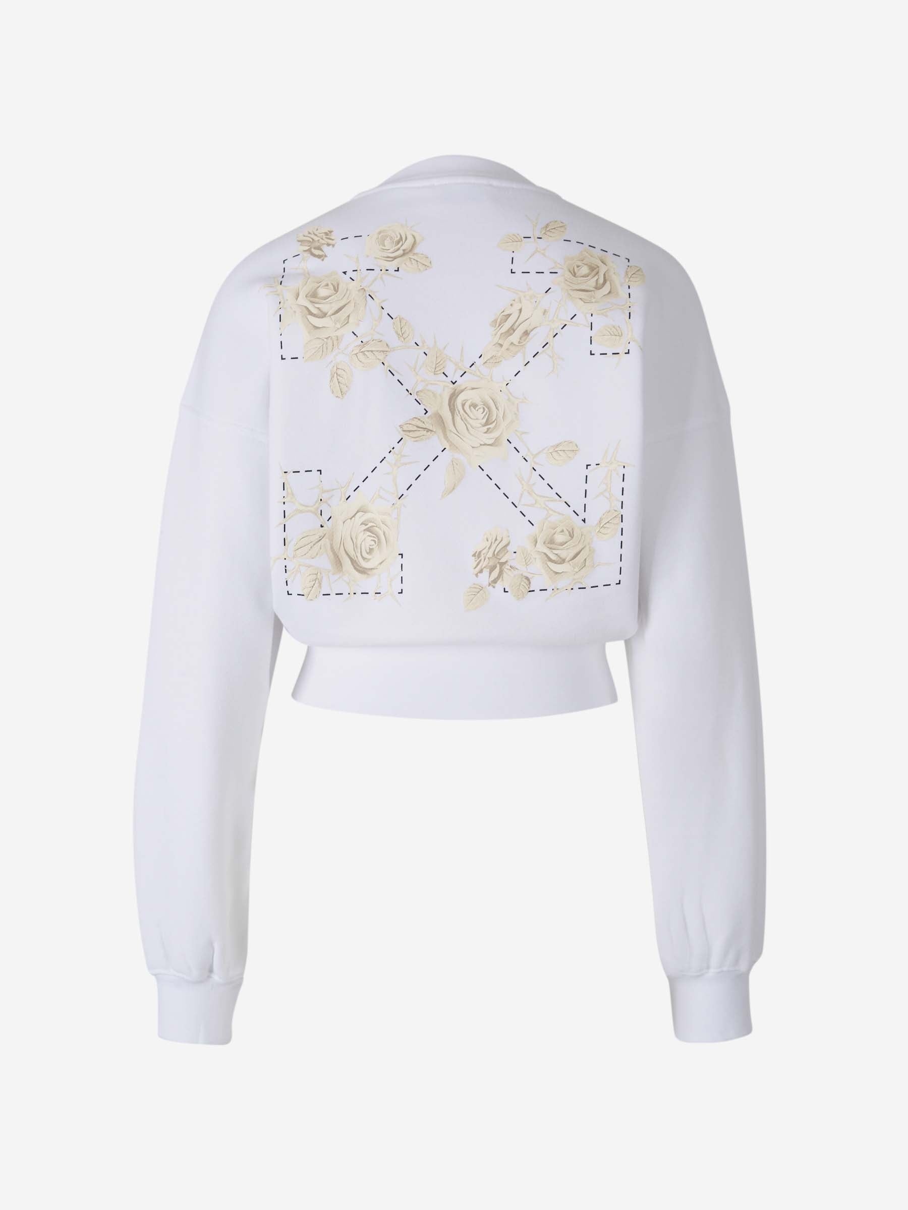 Crew Neck Sweatshirt Off-white – Гарантія оригінальності – вид ззаду
