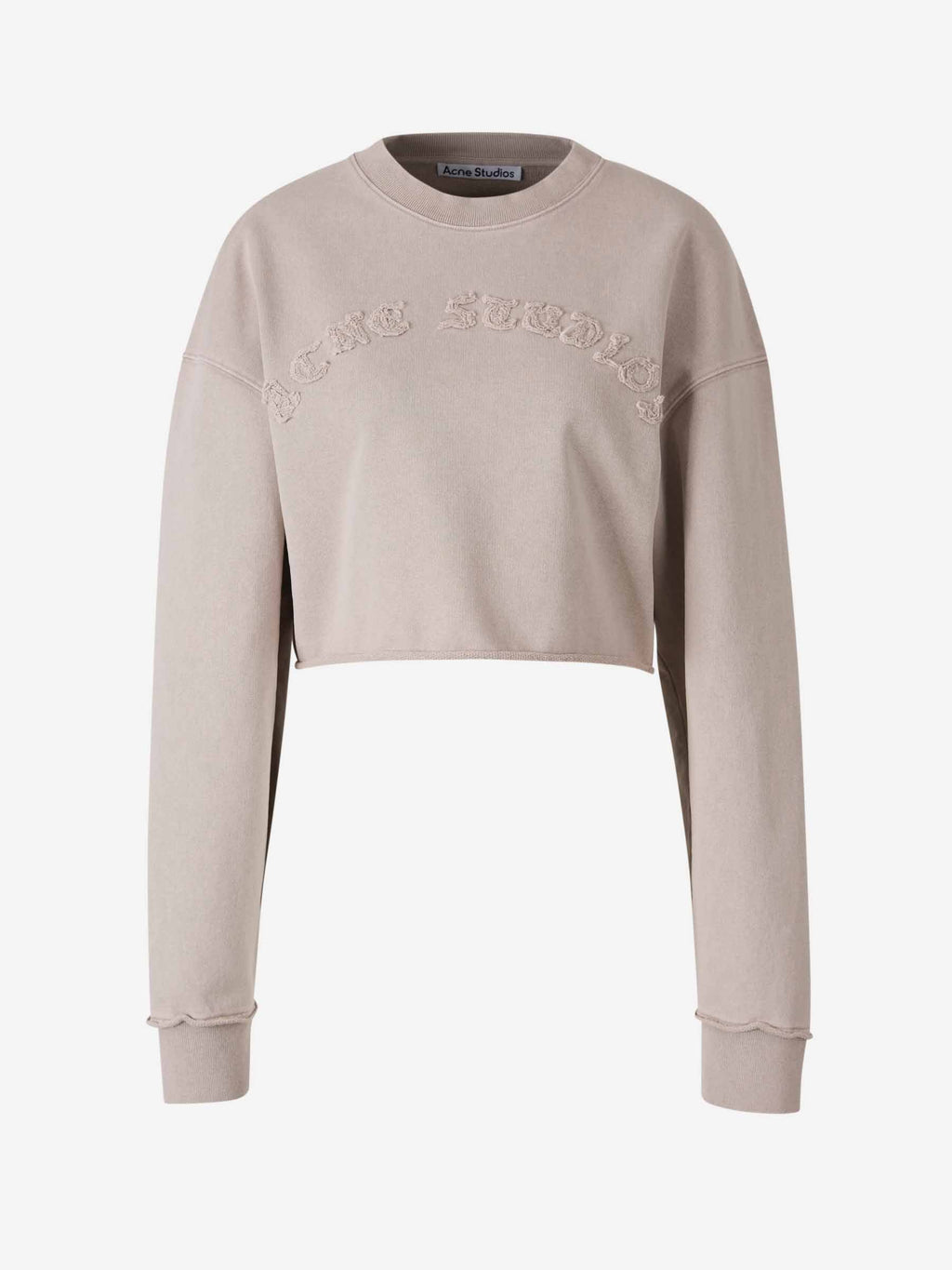 Cropped Crew Neck Sweatshirt Acne studios оригінал – Купити в Україні – боковий вид