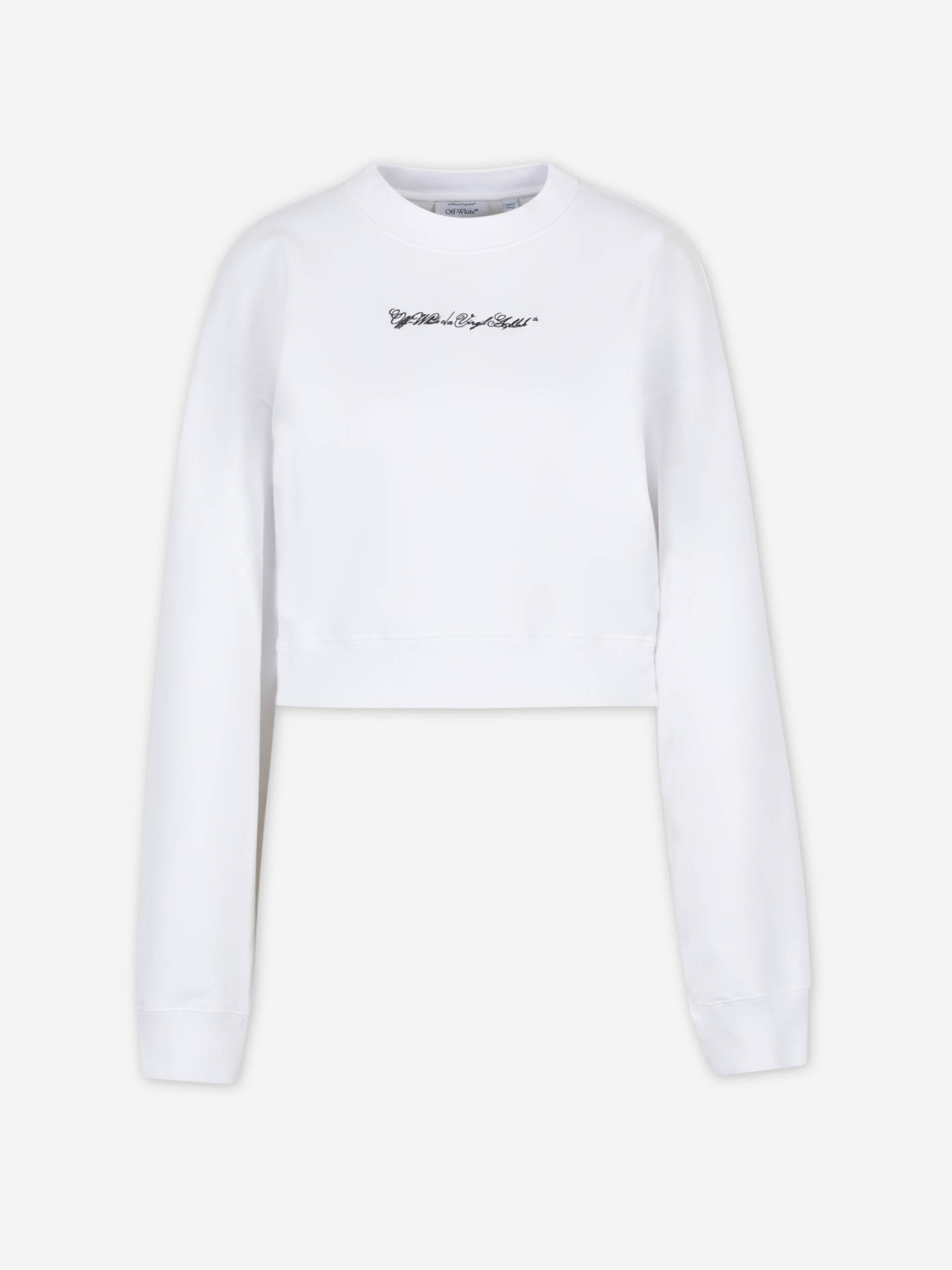 Crew Neck Sweatshirt Off-white – Гарантія оригінальності – боковий вид