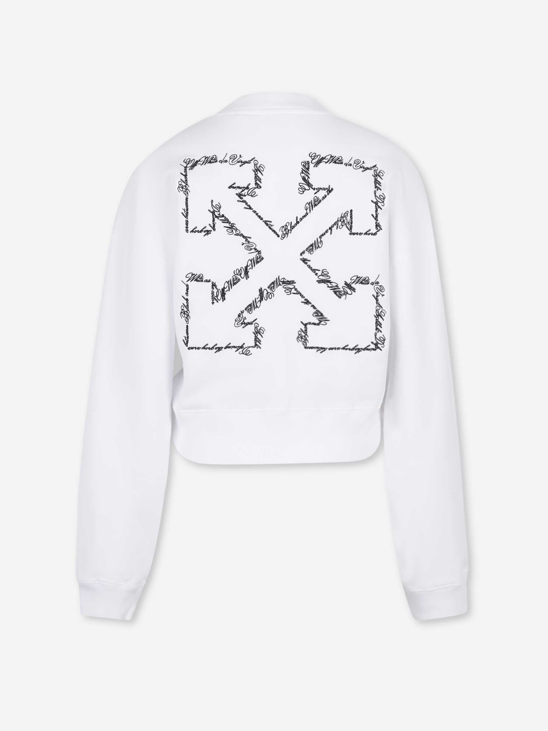 Crew Neck Sweatshirt Off-white – Гарантія оригінальності – вид ззаду
