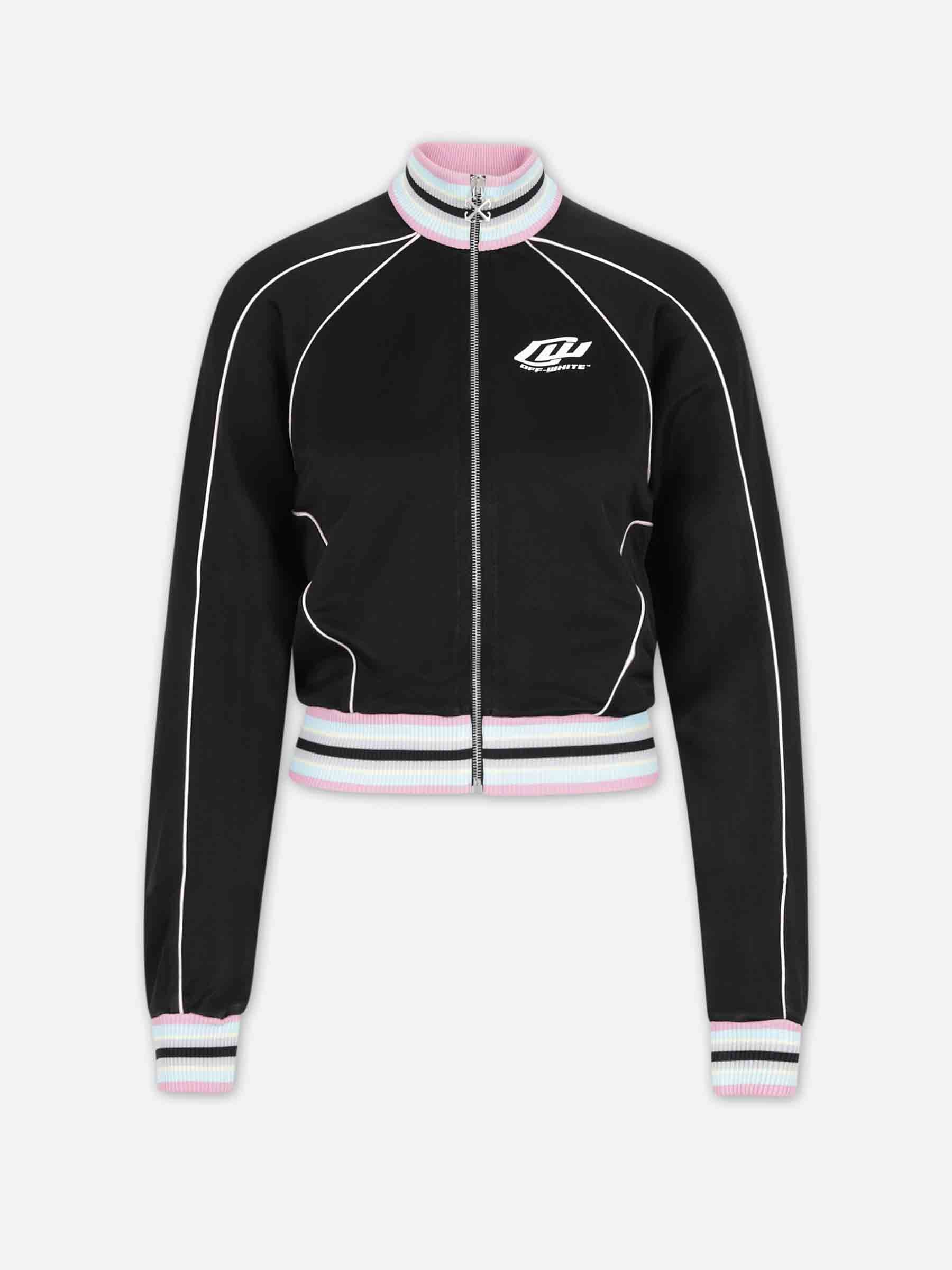 Zip-Up Sports Sweatshirt Off-white – Гарантія оригінальності – боковий вид