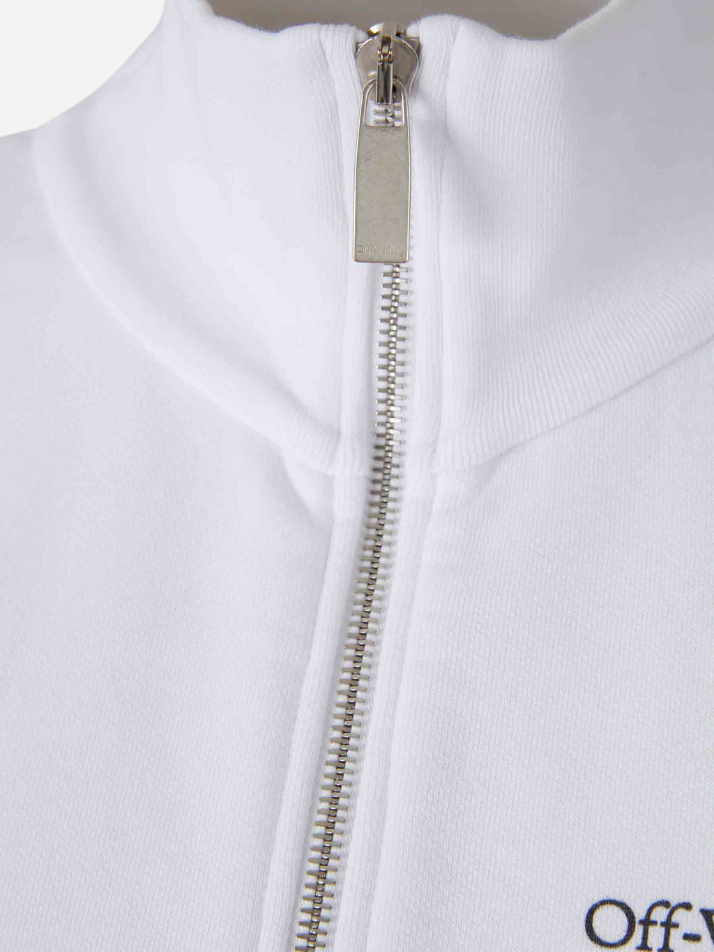 Оригінальна Cropped Zip-Up Sweatshirt Off-white – детальний вид