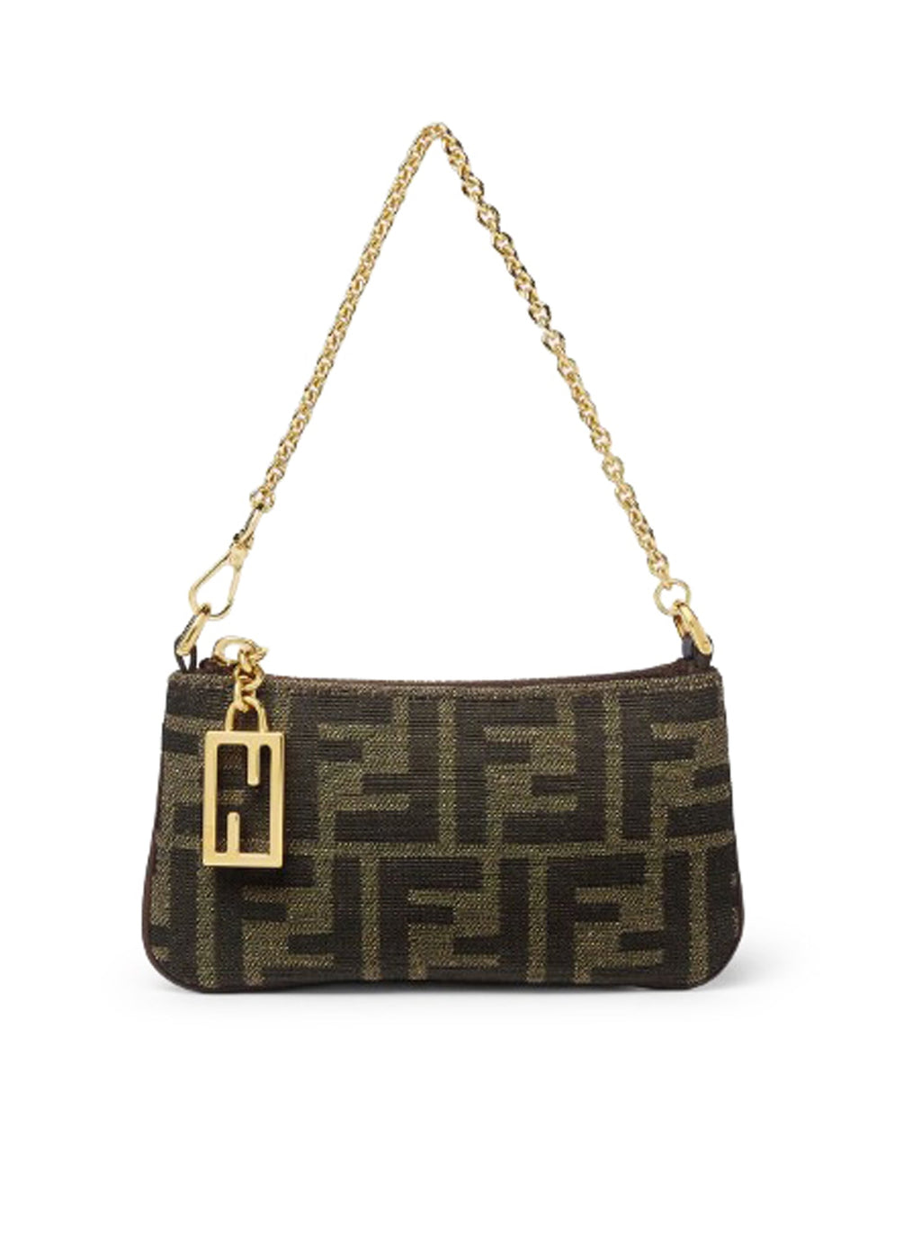 Baguette Mini Pouch In Jacquard Ff Fendi – Гарантія оригінальності – боковий вид