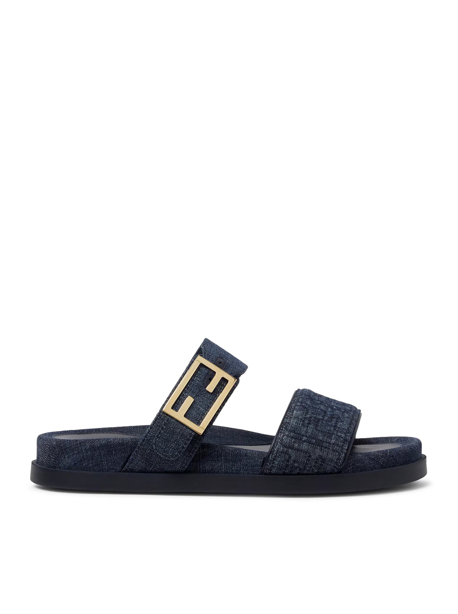 Slide Feel In Denim Fabric Fendi – Гарантія оригінальності – боковий вид