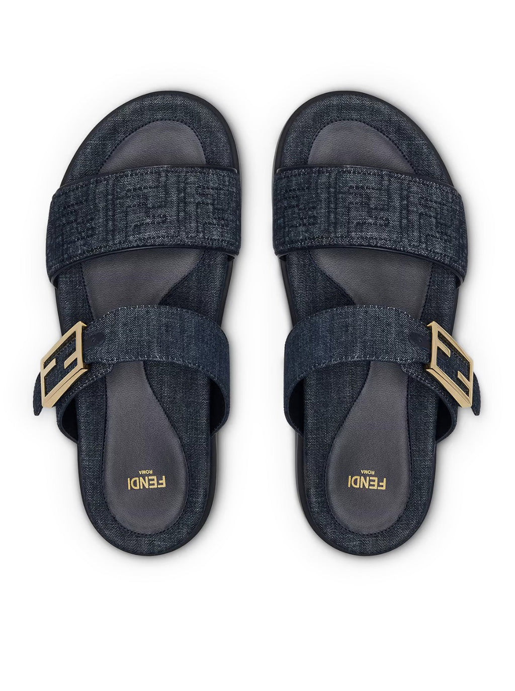 Slide Feel In Denim Fabric Fendi – Гарантія оригінальності – збільшений вид