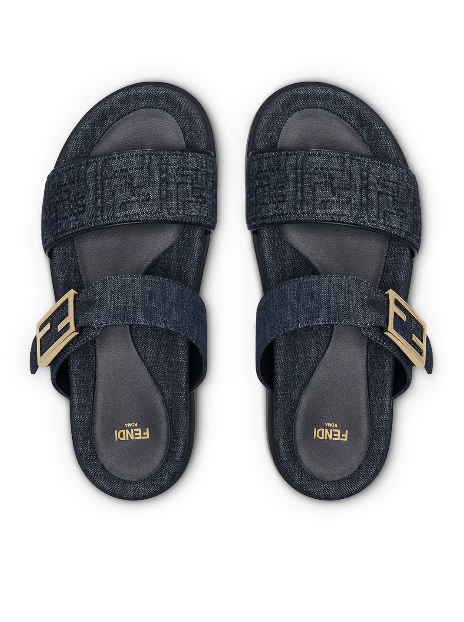 Slide Feel In Denim Fabric Fendi – Гарантія оригінальності – збільшений вид