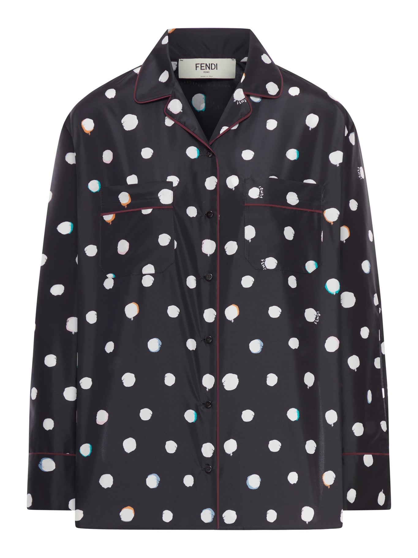 Printed Taffeta Shirt Fendi – Гарантія оригінальності – боковий вид