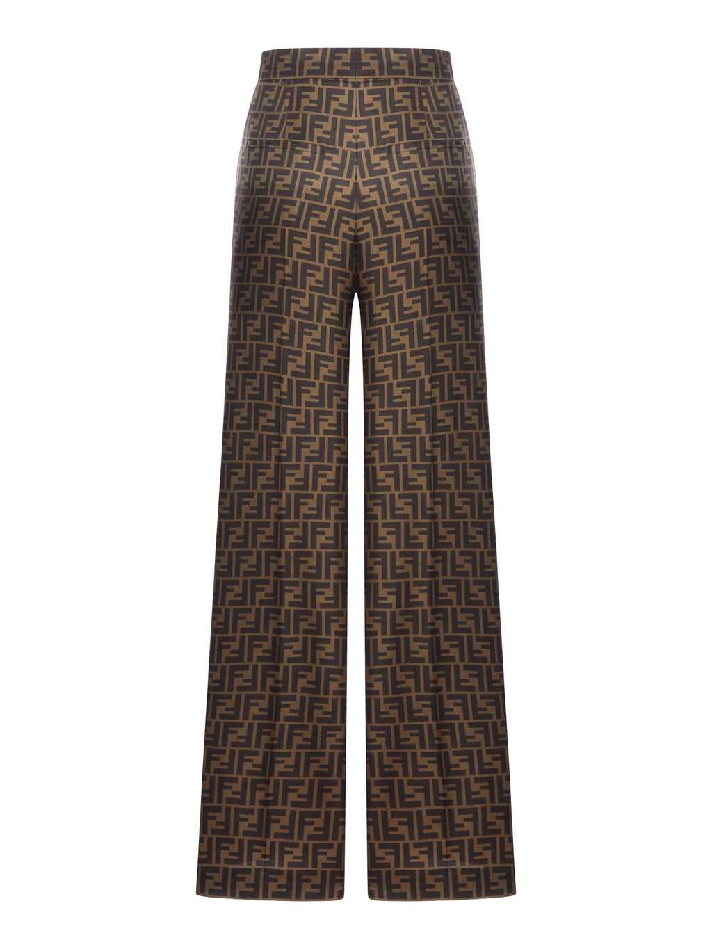Brown Ff Twill Trousers Fendi – Гарантія оригінальності – вид ззаду