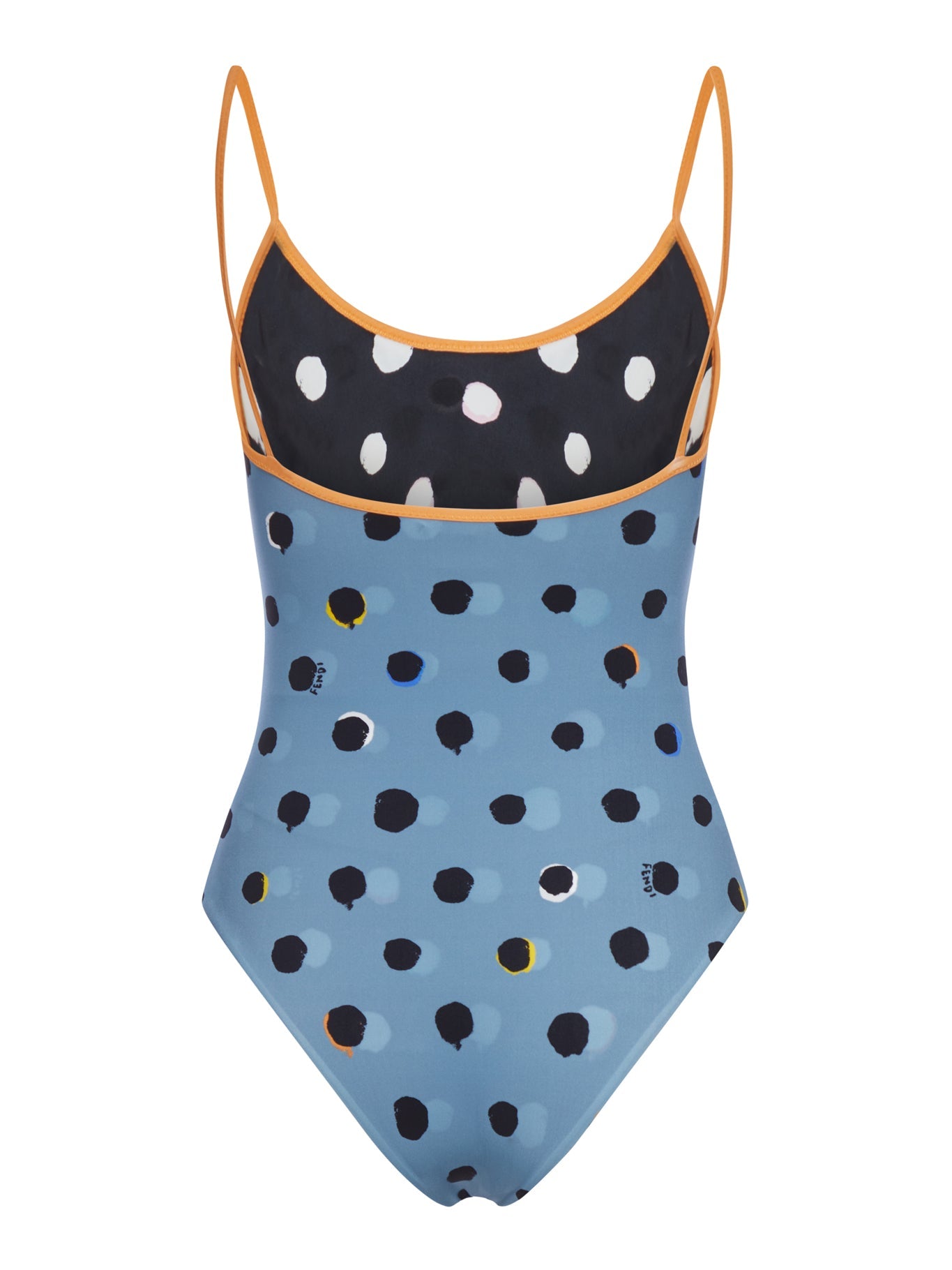 Swimwear One Piece Falena Dots Fendi – Гарантія оригінальності – вид ззаду
