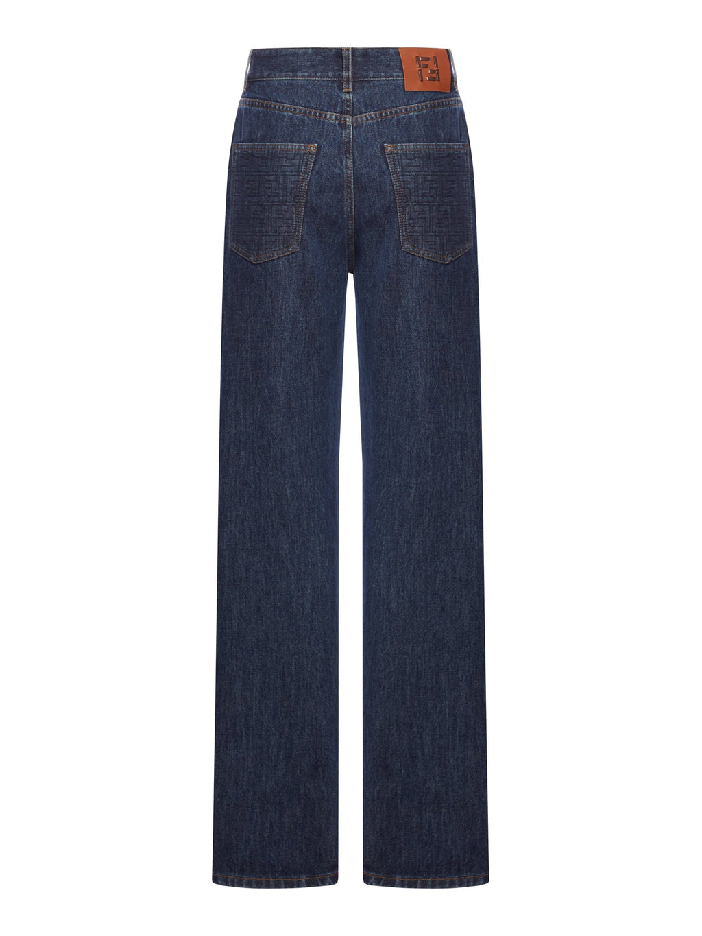 Long Dark Blue Denim Jeans Fendi – Гарантія оригінальності – вид ззаду