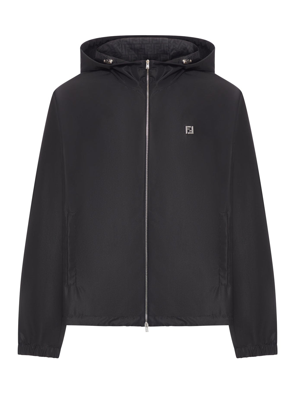 Оригінальна Black Technical Fabric Jacket Fendi – боковий вид