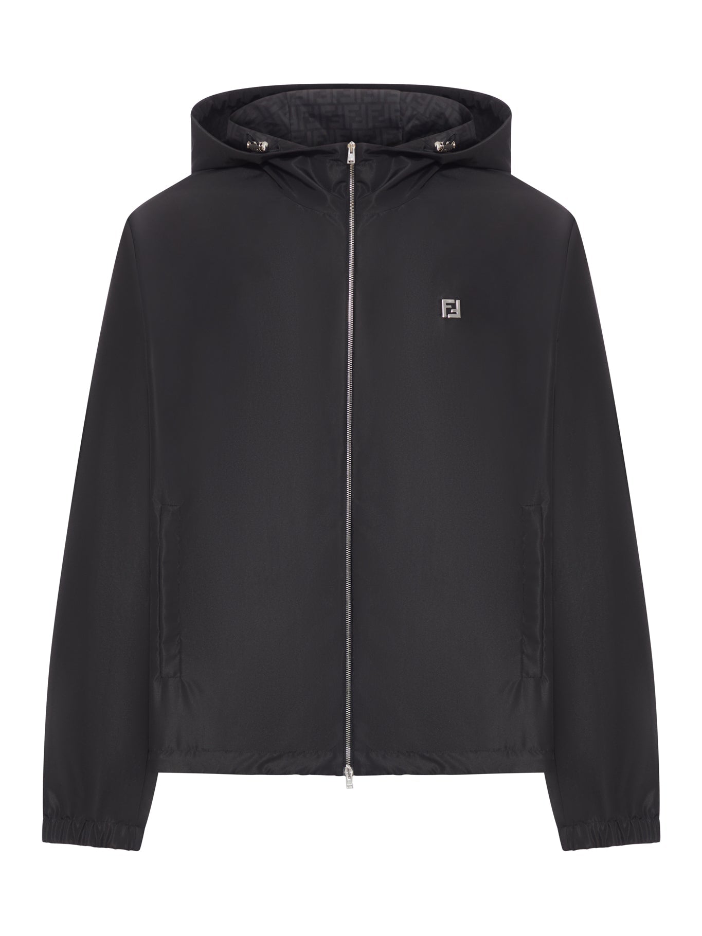 Оригінальна Black Technical Fabric Jacket Fendi – боковий вид