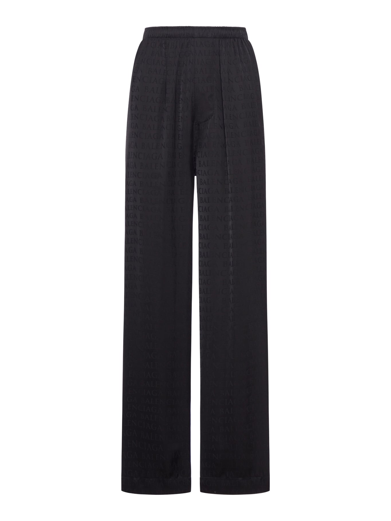 Оригінальна Viscose Trousers With Allover Tone-On-Tone Logo Balenciaga – боковий вид