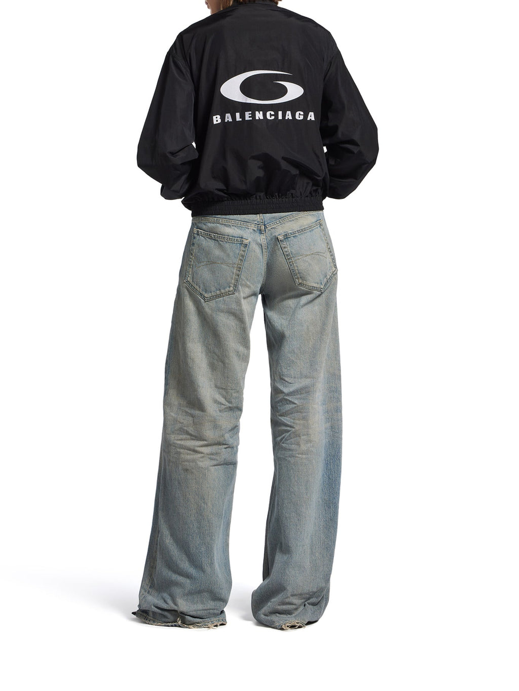 Оригінальна Organic Cotton Denim Wide-Leg Baggy Trousers Balenciaga – збільшений вид