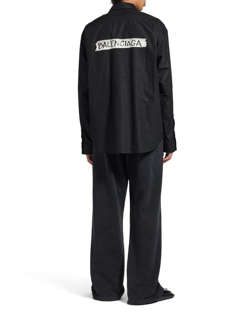 Men`s Large Fit Long-Sleeved Masking Tape Shirt Balenciaga – Гарантія оригінальності – збільшений вид