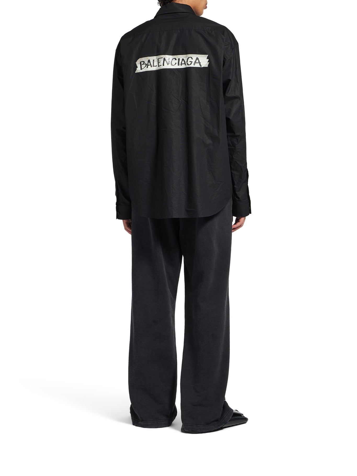 Men`s Large Fit Long-Sleeved Masking Tape Shirt Balenciaga – Гарантія оригінальності – збільшений вид