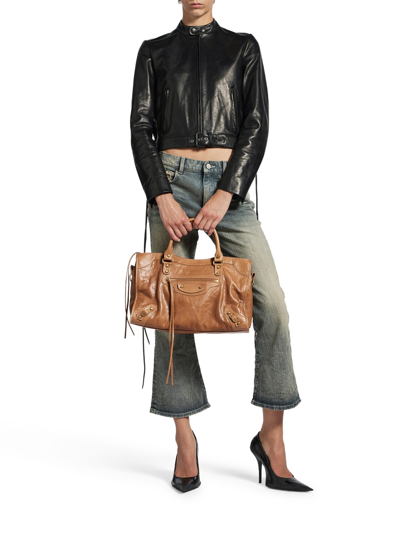 Оригінальна Le City Medium Leather Bag Balenciaga – вид ззаду