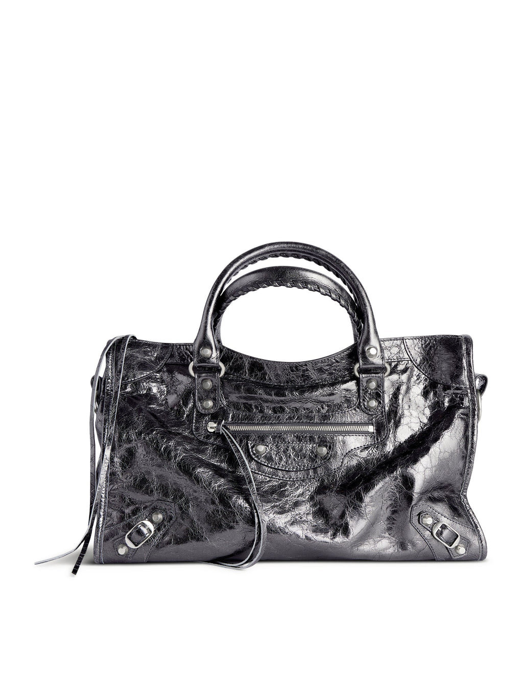 Le City Medium Bag In Steel Grey Balenciaga – Гарантія оригінальності – боковий вид