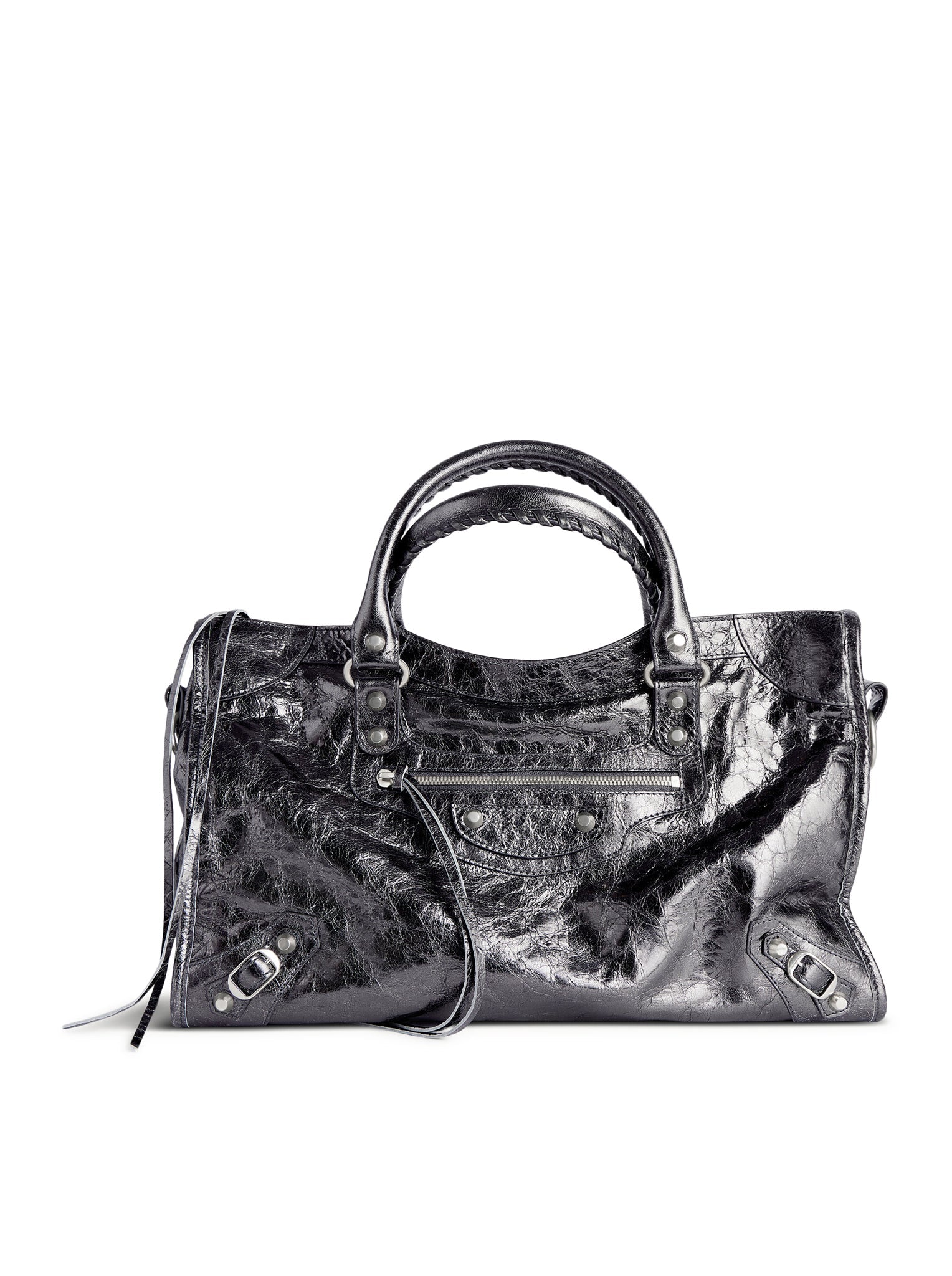 Le City Medium Bag In Steel Grey Balenciaga – Гарантія оригінальності – боковий вид