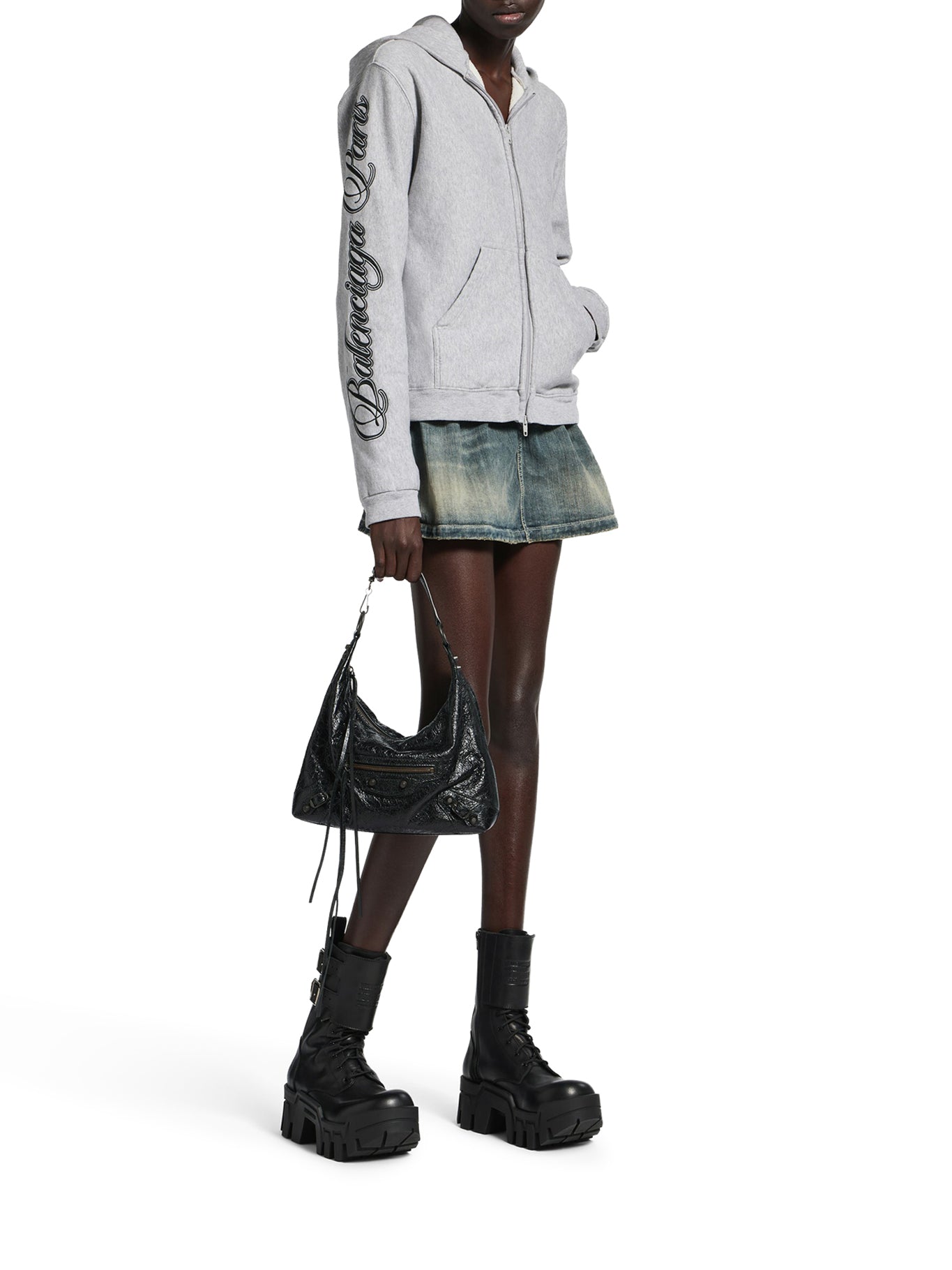 Le City Small Arena Lambskin Hobo Bag Balenciaga оригінал – Купити в Україні – вид ззаду