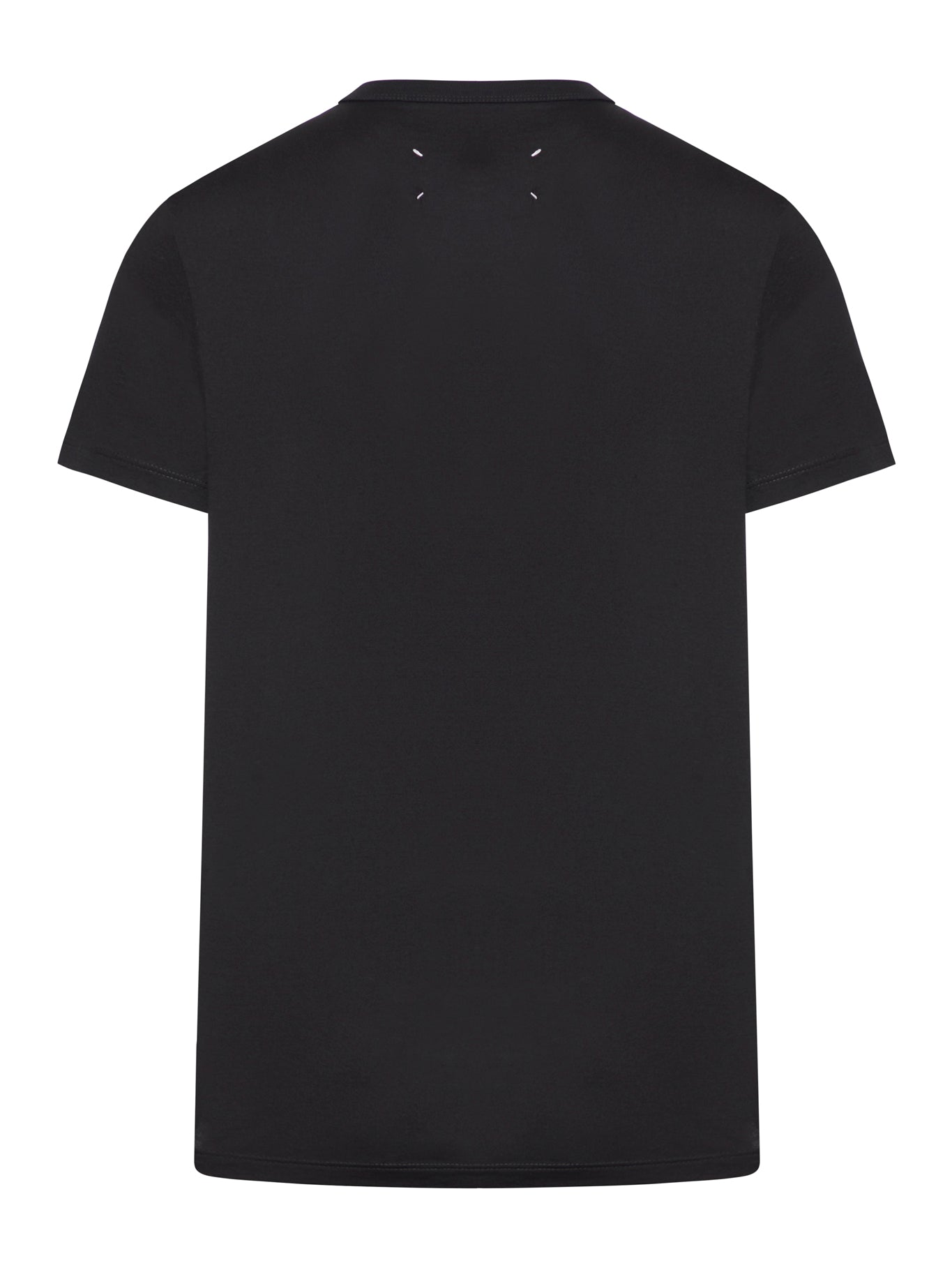 T-Shirt With Contrasting White Embroidered Logo Maison margiela – Гарантія оригінальності – вид ззаду