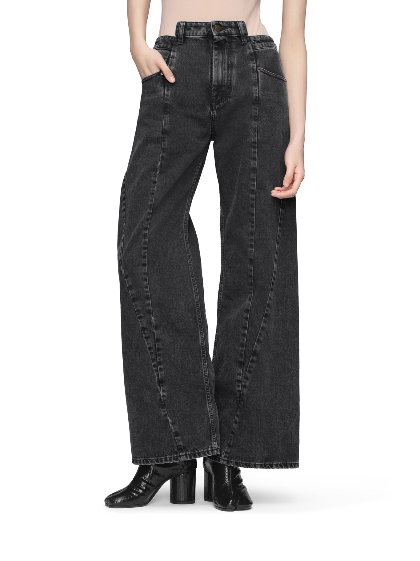 Asymmetric 5-Pocket Denim Jeans Maison margiela – Гарантія оригінальності – вид ззаду