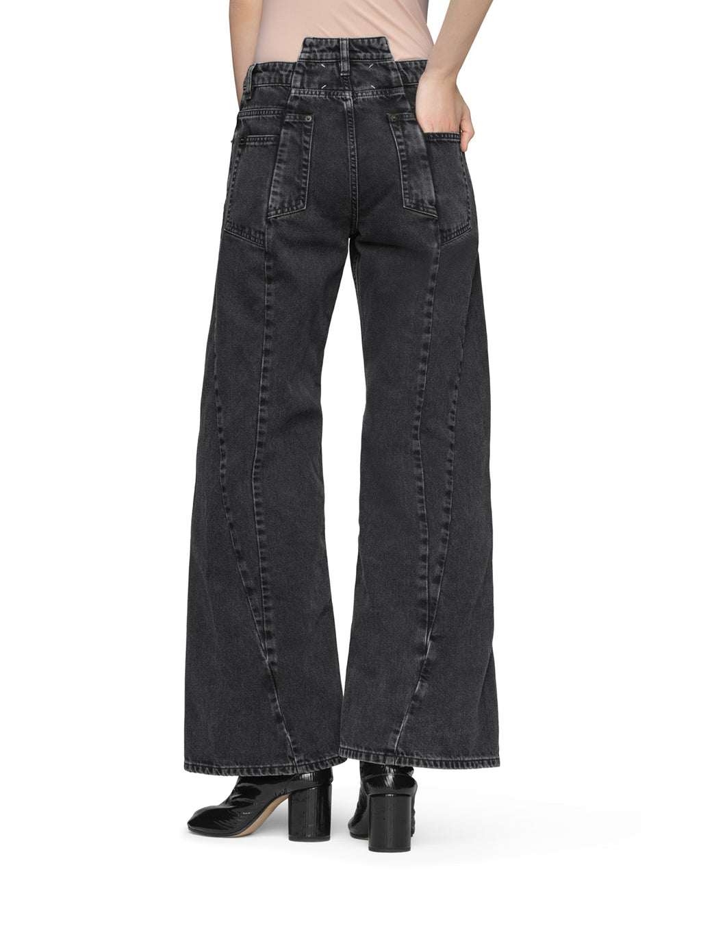 Asymmetric 5-Pocket Denim Jeans Maison margiela – Гарантія оригінальності – детальний вид