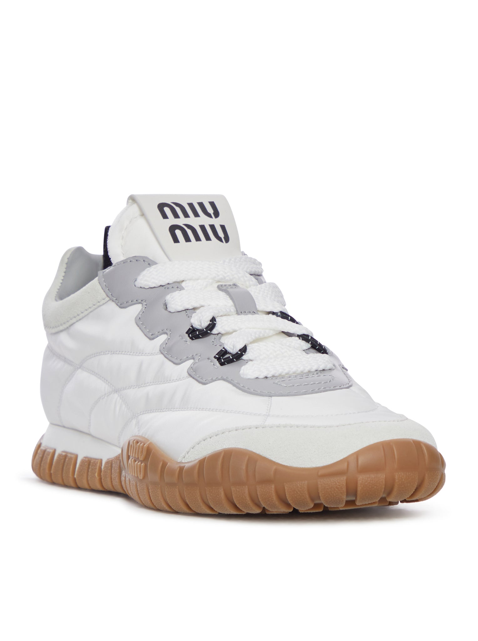 Sneakers In Technical Fabric And Suede Miu miu – Гарантія оригінальності – вид ззаду