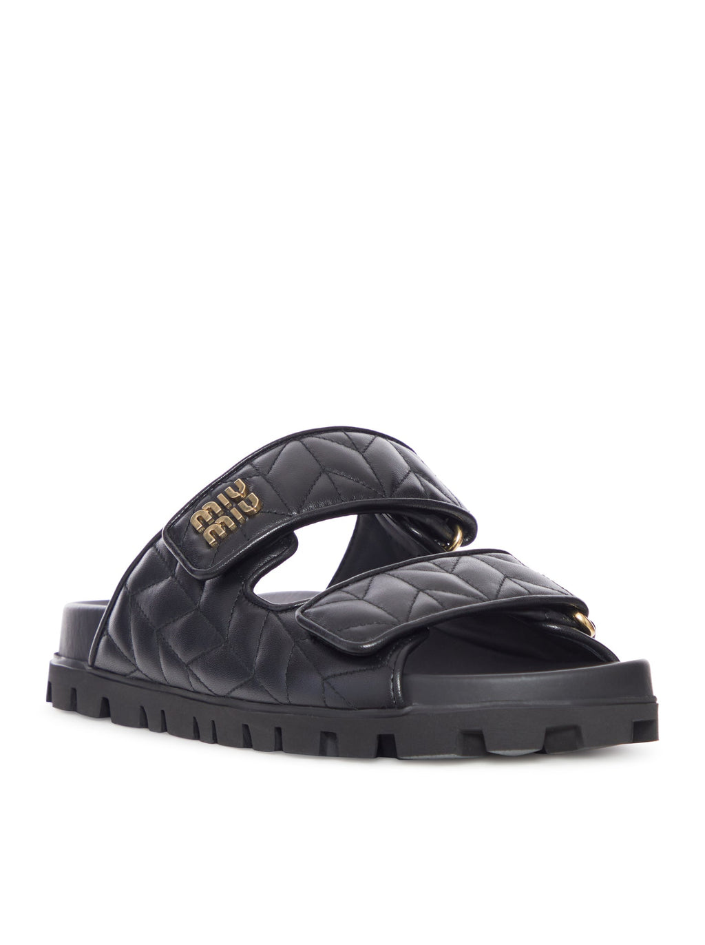 Оригінальна Nappa Matelassé Sandals Miu miu – вид ззаду