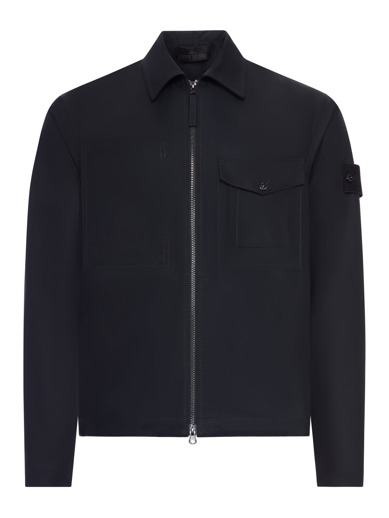 Оригінальна Cotton Overshirt With Patch Pocket Stone island – боковий вид