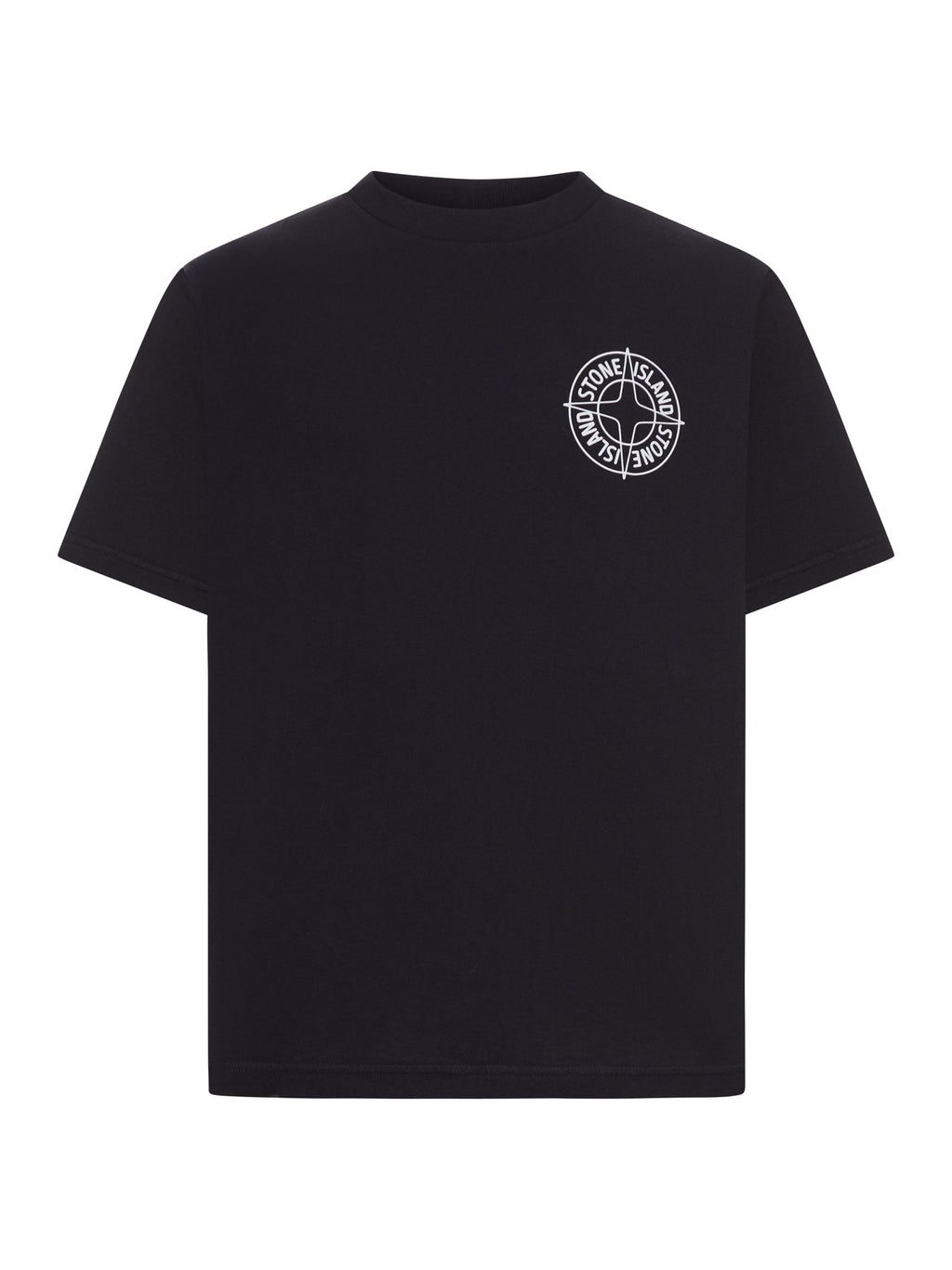 Crew Neck Cotton T-Shirt With Print Stone island оригінал – Купити в Україні – боковий вид