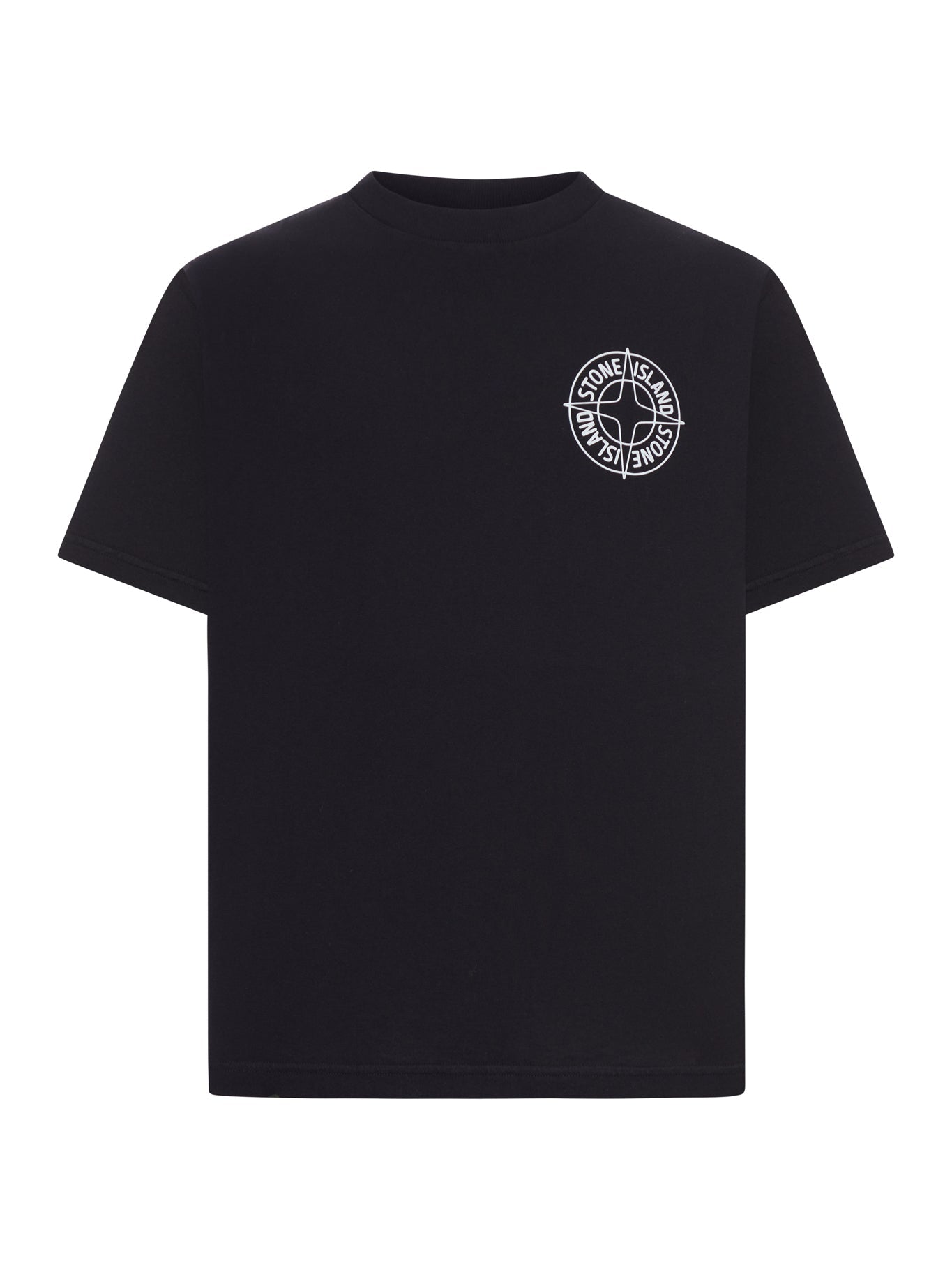 Crew Neck Cotton T-Shirt With Print Stone island оригінал – Купити в Україні – боковий вид